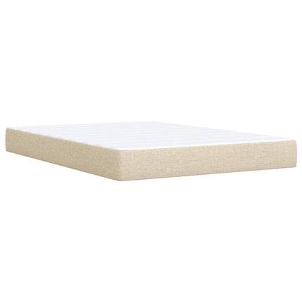 Ottoman seng med madras Cremefarvet 140 x 190 cm Stof