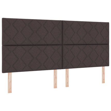 Ottoman seng med madras Mørk Brun 200 x 200 cm Stof