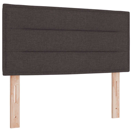 Ottoman seng med madras og LED Mørk Brun 120 x 190 cm Stof
