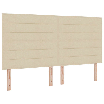 Ottoman seng med madras og LED Cremefarvet 180 x 200 cm Stof