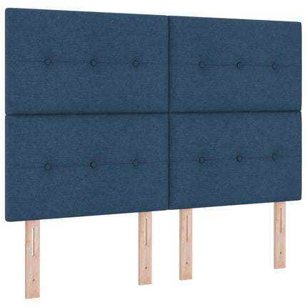 Ottoman seng med madras og LED Blå 140 x 190 cm Stof