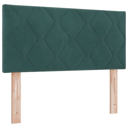 Ottoman seng med madras og LED Mørkegrøn 120 x 190 cm Fløjl