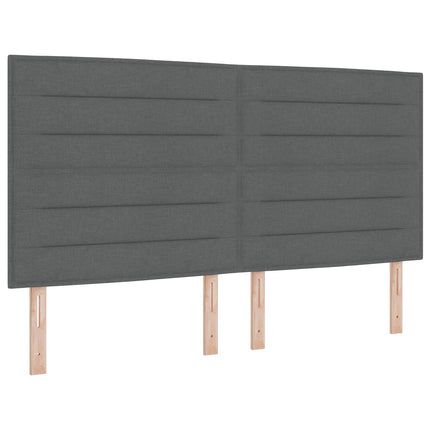 Ottoman seng med madras og LED Mørkegrå 180 x 200 cm Stof