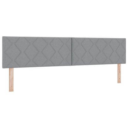 Seng med opbevaring og madras Lysegrå 200 x 200 cm Fløjl