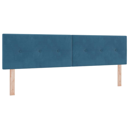 Opbevaringsseng med hovedgærde Mørk blå 180 x 200 cm Fløjl
