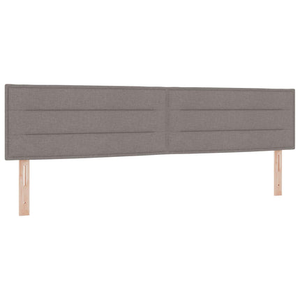 LED opbevarings seng med madras Gråbrun 200 x 200 cm Stof