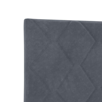 LED opbevarings seng med madras Mørkegrå 200 x 200 cm Fløjl