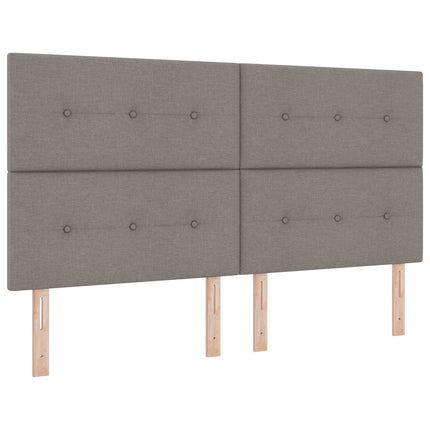 Seng med opbevaring og madras Gråbrun 180 x 200 cm Stof