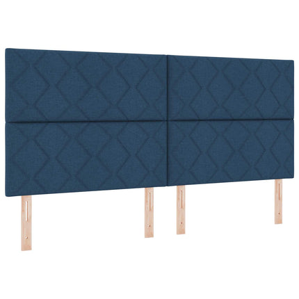 LED opbevarings seng med madras Blå 200 x 200 cm Stof