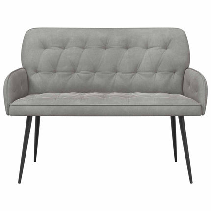 2-personers sofa med metalben 2-personers Lysegrå Fløjl