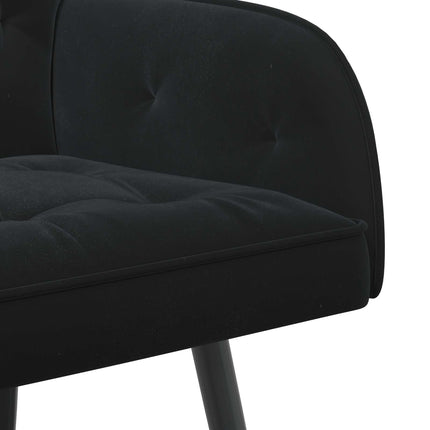 2-personers sofa med metalben 2-personers Sort Fløjl