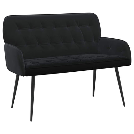 2-personers sofa med metalben 2-personers Sort Fløjl