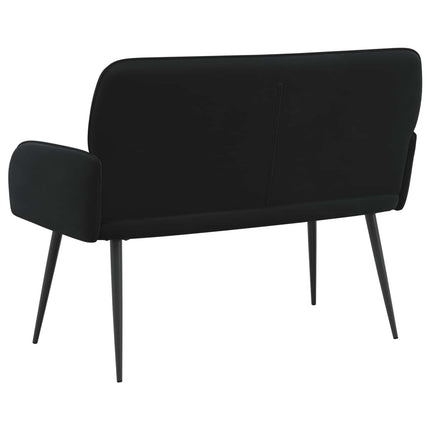 2-personers sofa med metalben 2-personers Sort Fløjl