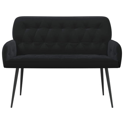 2-personers sofa med metalben 2-personers Sort Fløjl