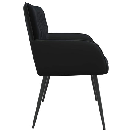 2-personers sofa med metalben 2-personers Sort Fløjl