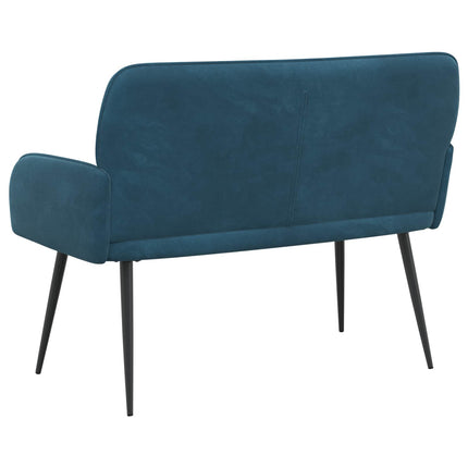 2-personers sofa med metalben 2-personers Blå Fløjl