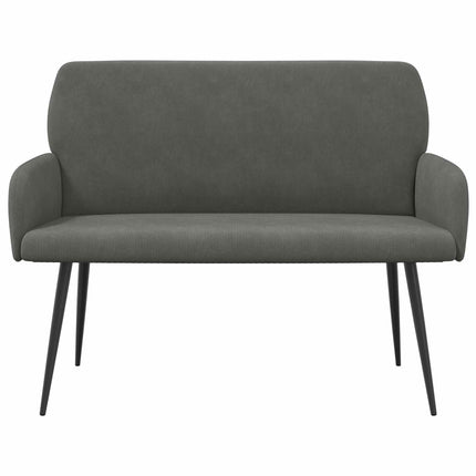 2-personers sofa med metalben 2-personers Mørkegrå Velourstof