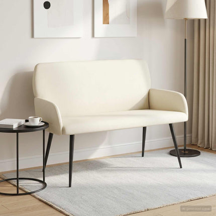 2-personers sofa med metalben 2-personers Cremefarvet
