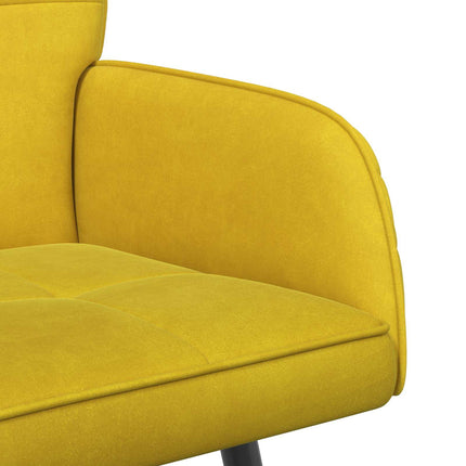2-personers sofa med metalben 2-personers Gul Fløjl