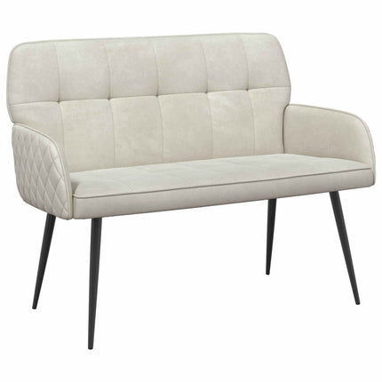 2-personers sofa med metalben 2-personers Cremefarvet Fløjl