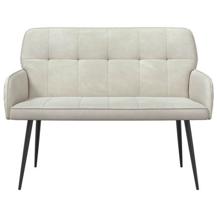 2-personers sofa med metalben 2-personers Cremefarvet Fløjl