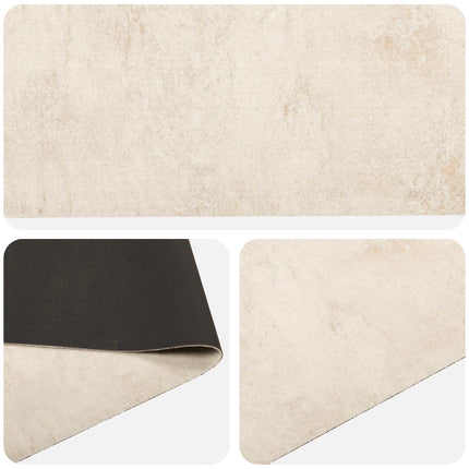 Køkken tæppe creme beton 300 x 60 cm 100% polyamid Vaskbar