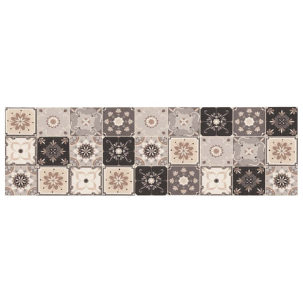 Køkken tæppe Grå og beige mosaik 300 x 60 cm 100% polyamid