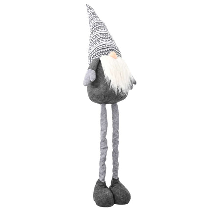 Julenisse med teleskopben Grå 130 cm Polyester