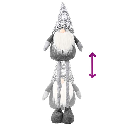 Julenisse med teleskopben Grå 130 cm Polyester