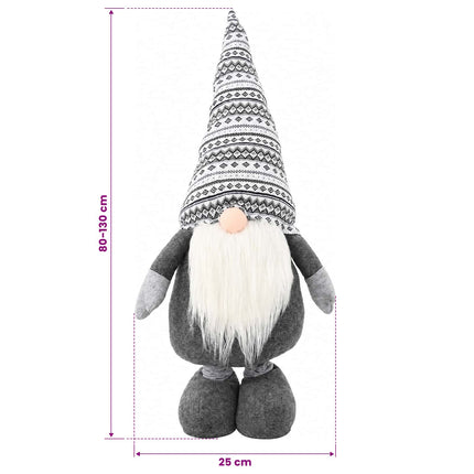 Julenisse med teleskopben Grå 130 cm Polyester