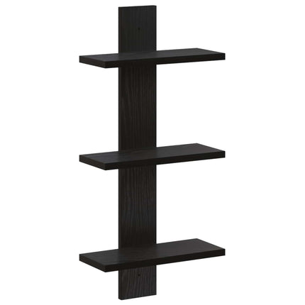 Væghylde Sort eg 30 x 13,5 x 64,5 cm Konstrueret træ