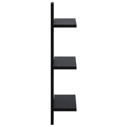 Væghylde Sort eg 30 x 13,5 x 64,5 cm Konstrueret træ