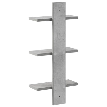Væghylde Betongrå 30 x 13,5 x 64,5 cm Konstrueret træ