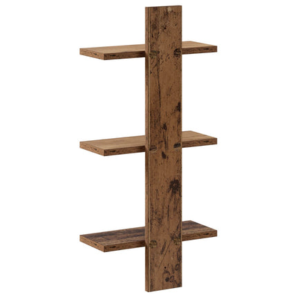 Væghylde Egetræ 30 x 13.5 x 64.5 cm Konstrueret træ