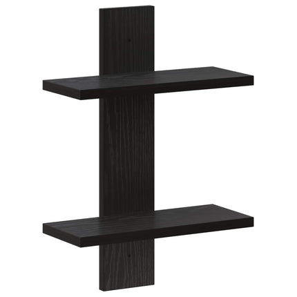 Væghylde Sort eg 30 x 13,5 x 43 cm Konstrueret træ
