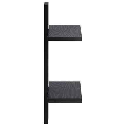 Væghylde Sort eg 30 x 13,5 x 43 cm Konstrueret træ