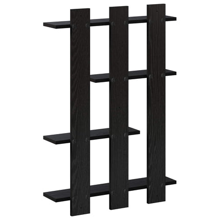 Væghylde Sort eg 61 x 13,5 x 88 cm Konstrueret træ