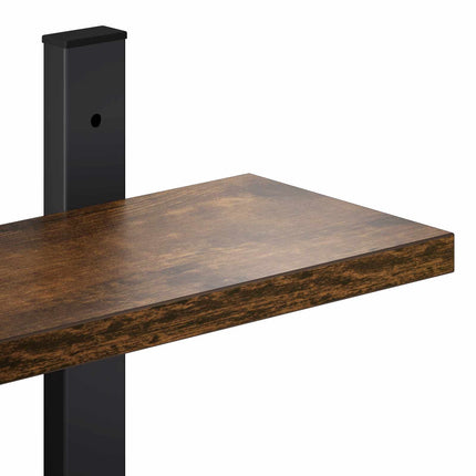 Væghylde Røget eg 102 x 13,5 x 102 cm Konstrueret træ