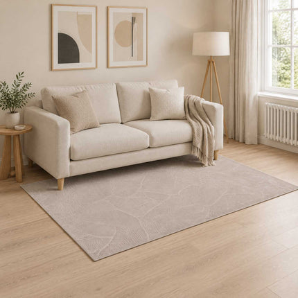 Tæppe IZA Beige 120 x 170 cm 100% polyester Lav luv
