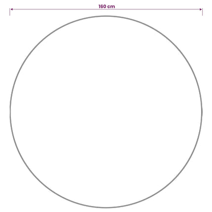 Tæppe IZA Beige Ø 160 cm 100% polyester Lav luv