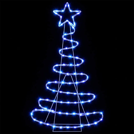 LED-juletræ LOVIISA 100 LED'er Blå 51 x 99 cm