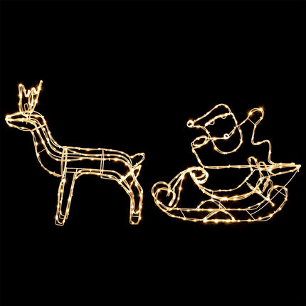 Juledekoration med rensdyr og slæde LOVIISA 320 LED'er