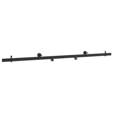 Skydedørsbeslag 200 cm Stål Sort