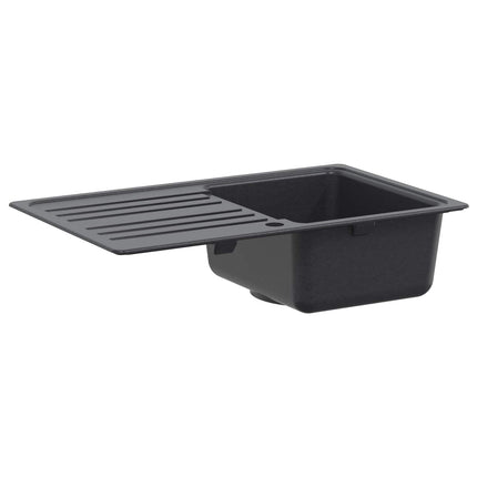 Køkkenvask med dryppebakke Granit 76,5 cm x 46 cm x 28 cm