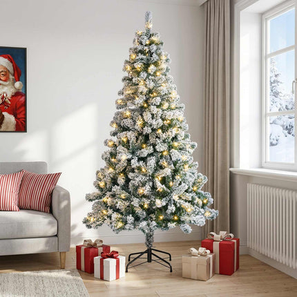 Kunstigt Hinged Juletræ 120 cm 150 LED'er Varm hvid