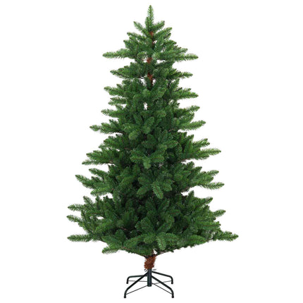 Kunstigt juletræ 120 cm 150 LED'er Varm hvid PVC og metal Grøn