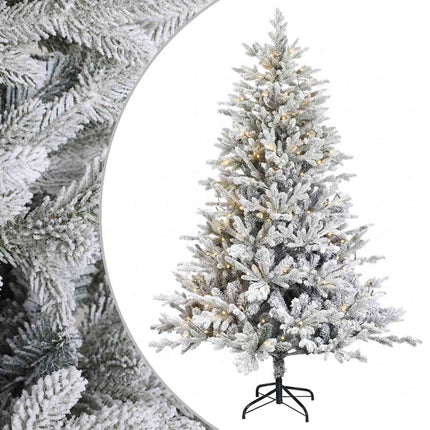 Kunstigt Hinged Juletræ 150 cm 150 LED'er Varm hvid