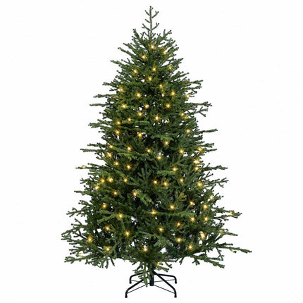 Kunstigt Hinged Juletræ 120 cm 150 LED'er Varm hvid