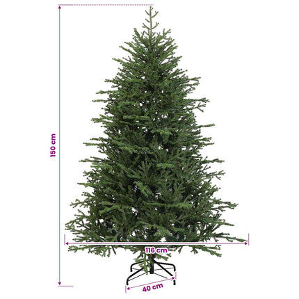 Kunstigt Hinged Juletræ 150 cm 150 LED'er Varm hvid