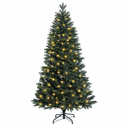 Kunstigt Hinged Juletræ 150 cm 150 LED'er Varm hvid
